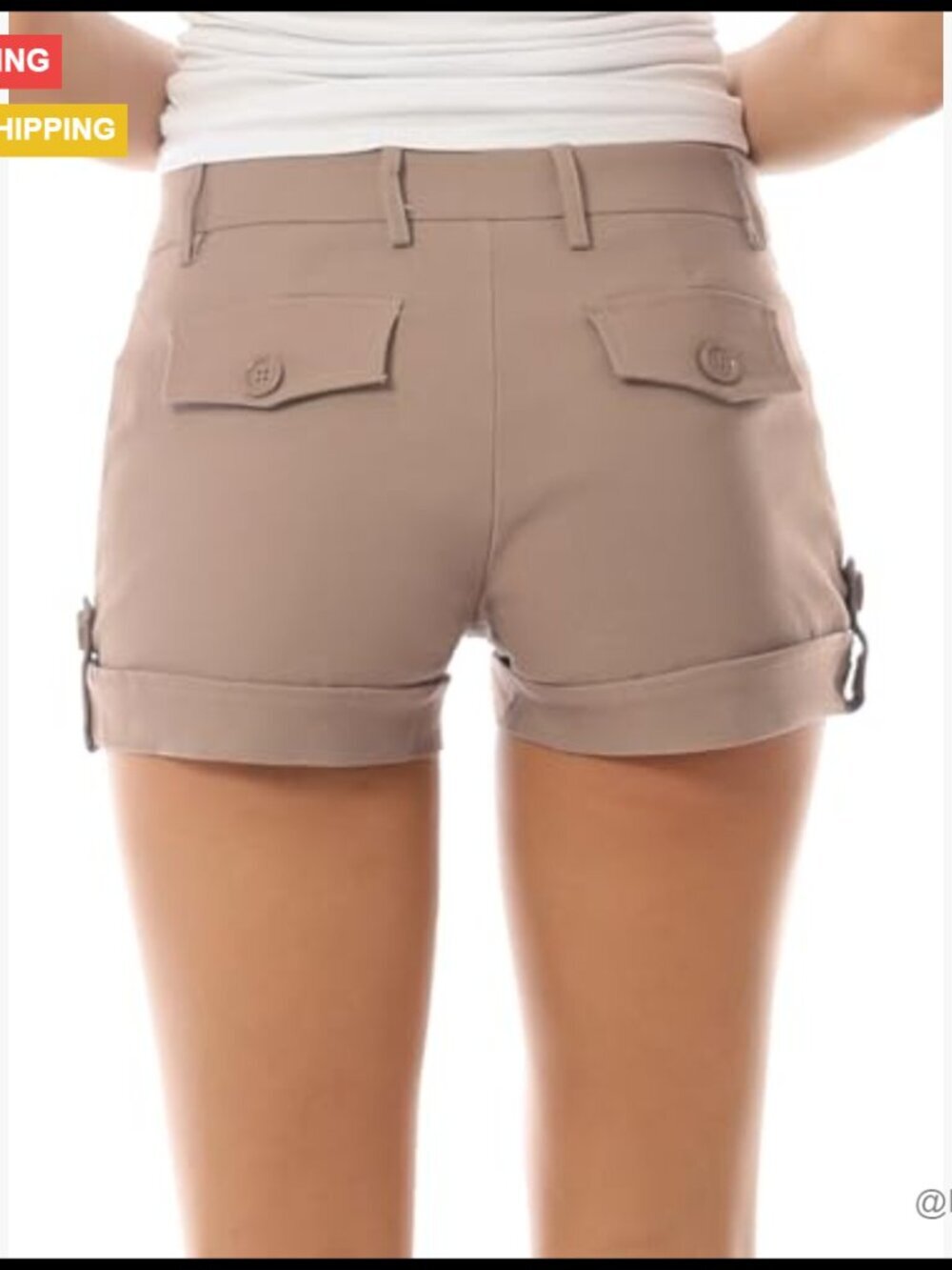 Stretch Comfort Blend Active Shorts with Cuffed Hem and Pockets - Picture 6 of 7